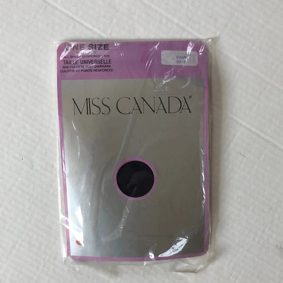 Vtg  Sealed Navy Pantyhose - Picture 1 of 5